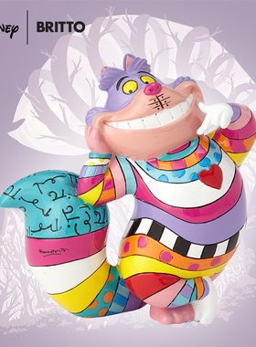 enesco妙妙猫摆件柴郡猫摆件正版迪士尼Britto爱丽丝梦游仙境手办