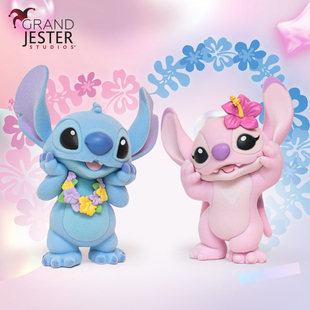 enesco史迪奇和安琪情侣手办星际宝贝stitch史迪仔生日告白礼物