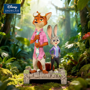 enesco迪士尼疯狂动物城2手办朱迪尼克摆件尼克狐兔朱迪生日礼物