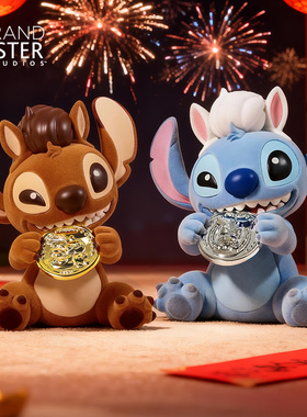 enesco马年限定史迪仔史迪奇马年限量手办福马盈金新春圣诞礼物