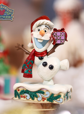 enesco冰雪奇缘雪宝手办圣诞雪宝摆件树脂桌面创意摆件送女孩