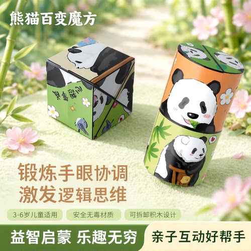 熊猫魔方智力开发动脑儿童益智