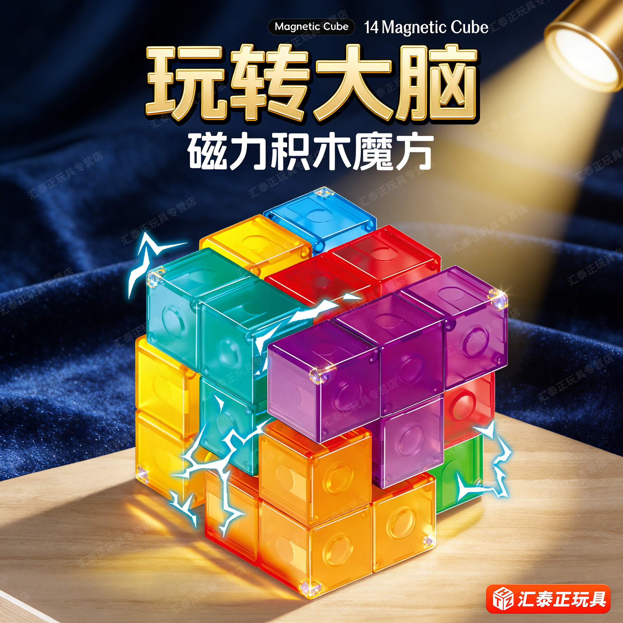磁力积木块魔方立方体磁铁拼装方块儿童益智块玩具幼儿园智力开发,玩具/童车/益智/积木/模型,磁力片/磁性棒/磁性积木,淘宝优惠券,粉丝福利购,淘宝优惠卷
