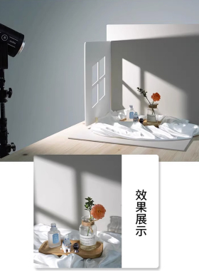 摄影道具造影板光影背景板室内静物产品拍照道具简约白色ins风装饰仿窗户投影美食搞点茶叶饰品创意拍摄道具