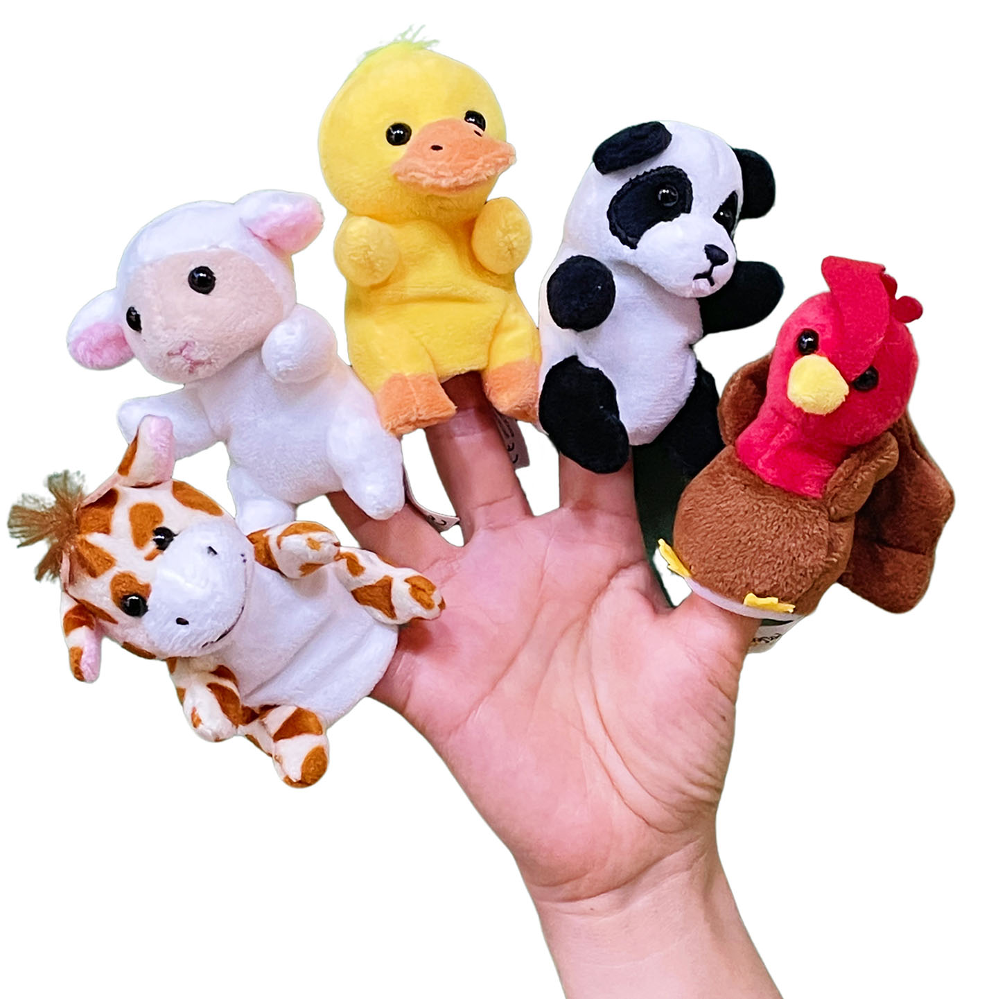 小号卡通毛绒手指偶狐狸儿童礼物