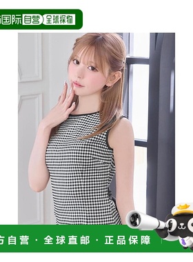 日本直邮日潮 michellmacaron背开叉格纹连衣裙SCC0419X新款