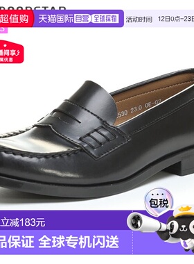 日本直邮Moonstar 学校鞋女士 BVL530 黑色 3E 型脚蹬乐福鞋女鞋