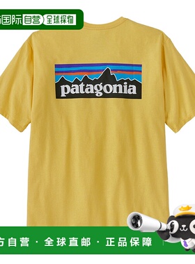 日潮跑腿patagonia巴塔哥尼亚 男式 P-6 徽标短袖T恤 Responsibil