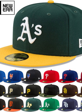 日本直邮New Era 帽子 MLB 59FIFTY 街头休闲 黑色 蓝色 红色 棕