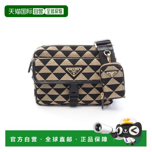 日本直邮中古Prada普拉达男包A级95新Shoulder bag肩包帆布斜挎包