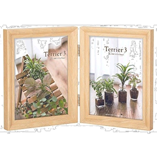 【日本直邮】HAKUBA木制相框 双面纵向天然色2L尺寸FWTR3-NT2L2T