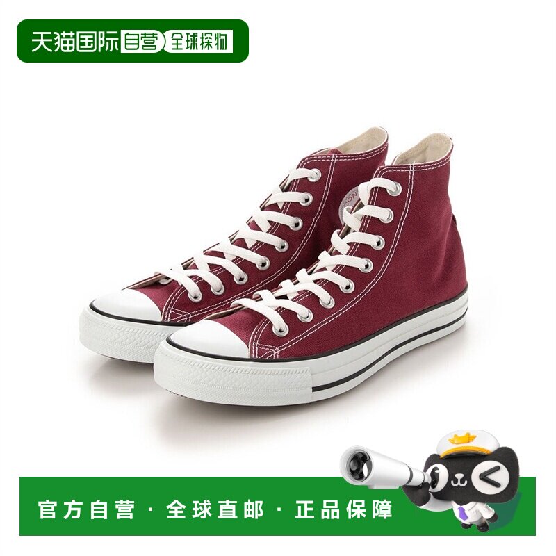 【日本直邮】converse匡威All Star高帮帆布鞋红色系带时尚运动图片