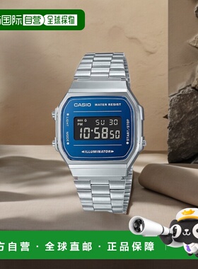 【日本直邮】Casio卡西欧 手表 A168WEM-2BEF 蓝色/银色数码表