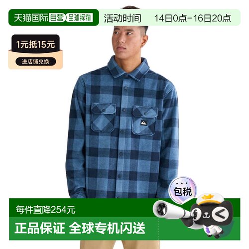 日本直邮Quiksilver BERING STRAIT CHECK 男士抓绒衬衫 25FWEQYP