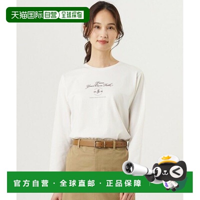日本直邮ONWARD集团 J.PRESS LADIES L 恩布罗 标志长袖T恤上衣