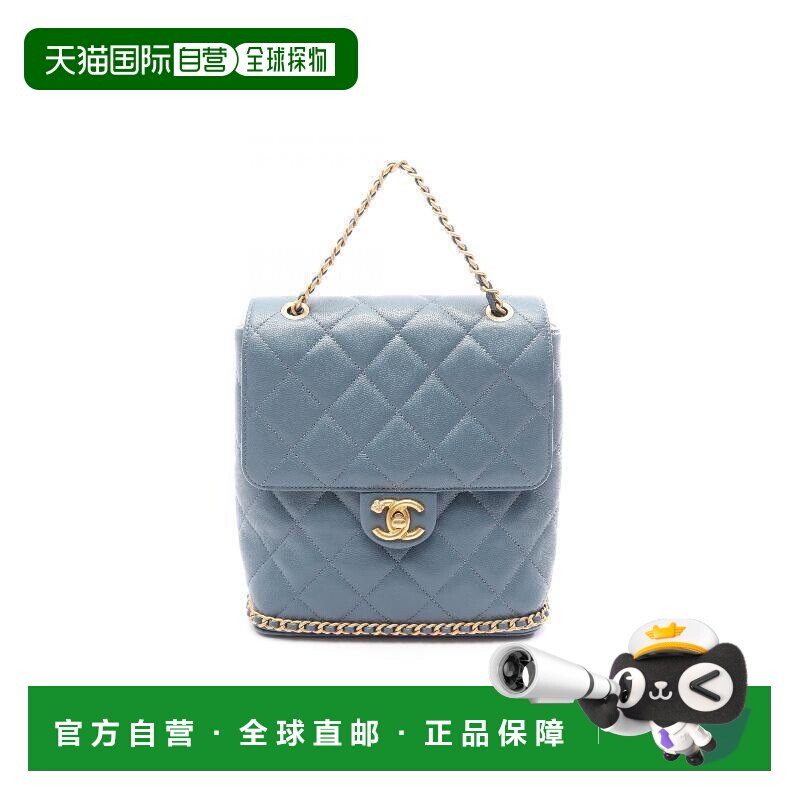 日本直邮中古Chanel香奈儿女包A级95新背包帆布背包双肩包