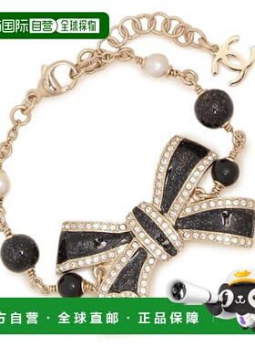 日本直邮Chanel手链丝带Coco 标志CC 标志金色和黑色女士CHANEL A