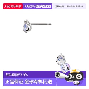 日本直邮VENDOME K10白金长石耳钉耳环AJBA2419__FL爱心 AOYAMA