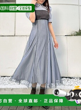 日本直邮MERCURYDUO 拼接式动力牛仔包短袖连衣裙 ME2340EW025165