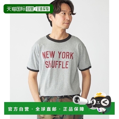 日本直邮SHIPS THE DAY ON THE BEACH印花圆领T恤 [SH8611EM04874