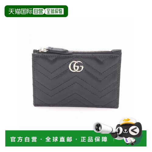 日本直邮中古Gucci古驰女S级99新card case卡包牛皮卡包黑色