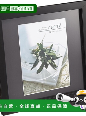 【日本直邮】HAKUBA黑色2L相框 1面 PET板 吊绳 FSQCR-BK2L1