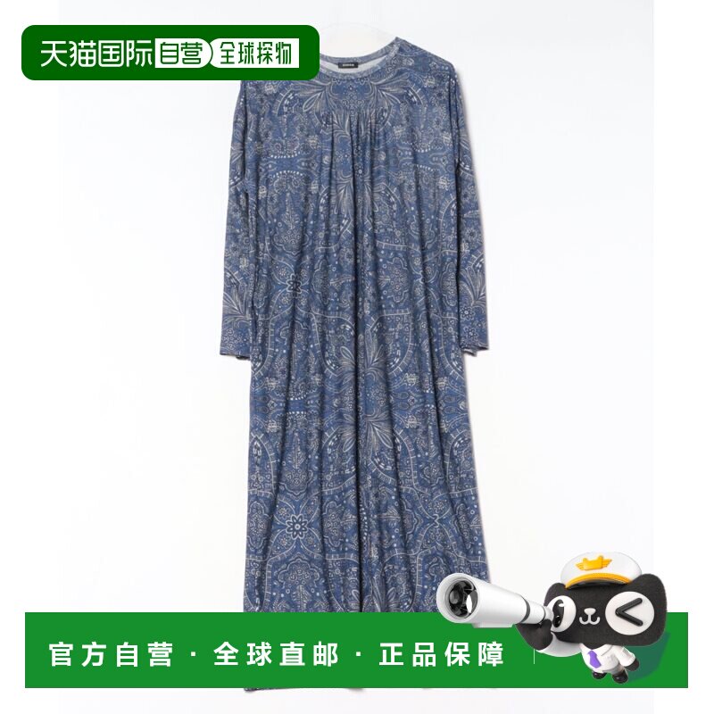 日本直邮ZUCCa女装花卉丝巾印花天竺棉莫代尔连衣裙 ZU61JH235