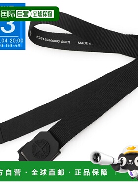 日本直邮Stone Island 男士黑色织带腰带 (k2s159300003 s0071 v0