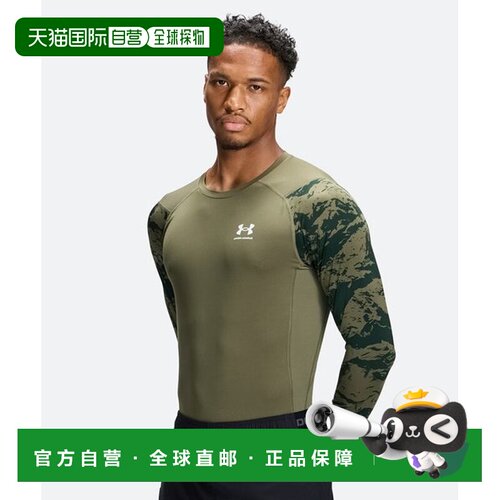 日本直邮Under Armour 印花圆领套头长袖T恤 男款