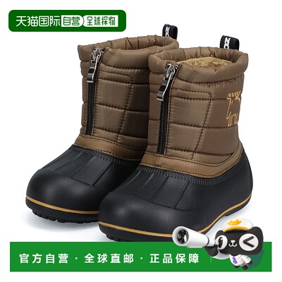 日本直邮moz 儿童雪地靴防水短靴小孩儿童靴女孩男孩玩雪保暖冬靴