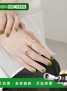 1h可退 日本直邮SMELLY 女士 2件套黄金戒指 立体设计 可叠戴 SMA