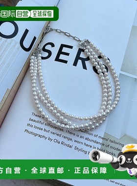 1h可退 日本直邮DOUDOU 女士三连珍珠叠戴项链 DDZ1052111A0003