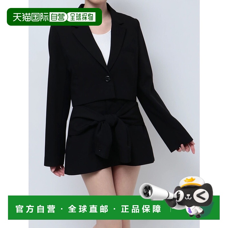 1h可退 日本直邮GYDA 女士短款双排扣条纹外套 072440184501