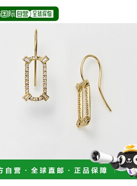 日本直邮日潮 agete 阿卡朵K18YG钻石耳钉黄色 均码耳饰