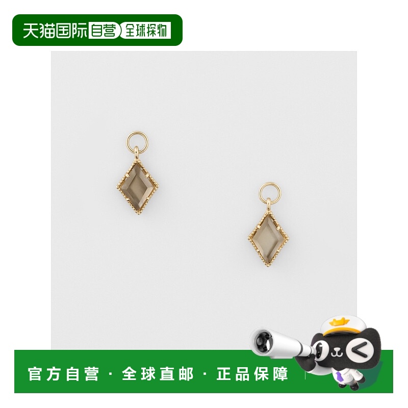 日本直邮日潮 agete 阿卡朵K10石英贝壳耳环吊坠混合色 均码