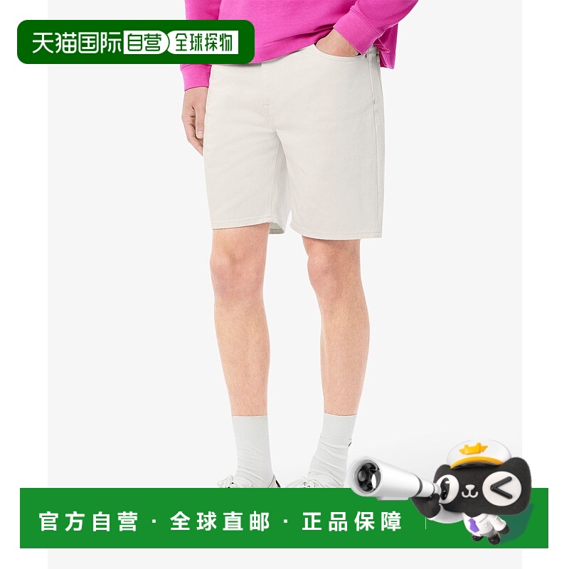 1h可退 日本直邮LACOSTE 男女同款浅色水洗牛仔短裤 FH993210