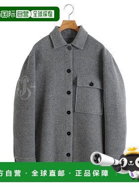 1h可退 日本直邮JIL SANDER 女士167 EMB DB羊毛短夹克 J40BN0167