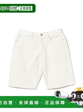 1h可退 日本直邮POST OVERALLS 男士五口袋白色牛仔短裤 38250177