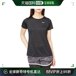 日本直邮 Mizuno美津浓田径短袖 J2MA0211 shirt女式 S黑色