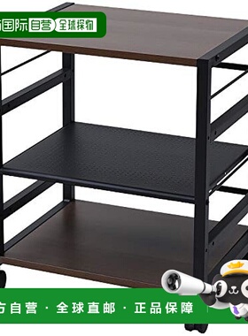 【日本直邮】山善 可可/黑色53×40×63厘米储物推车NNGS-3R(CCB/