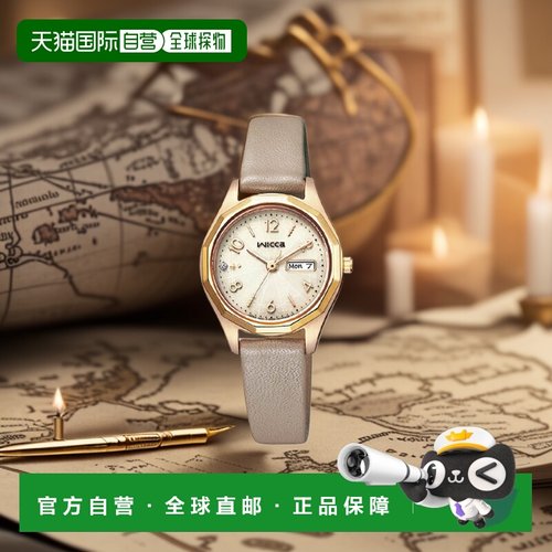 日本直邮KH3-525-90 CITIZEN wicca Solartech 小牛皮 12 面女士