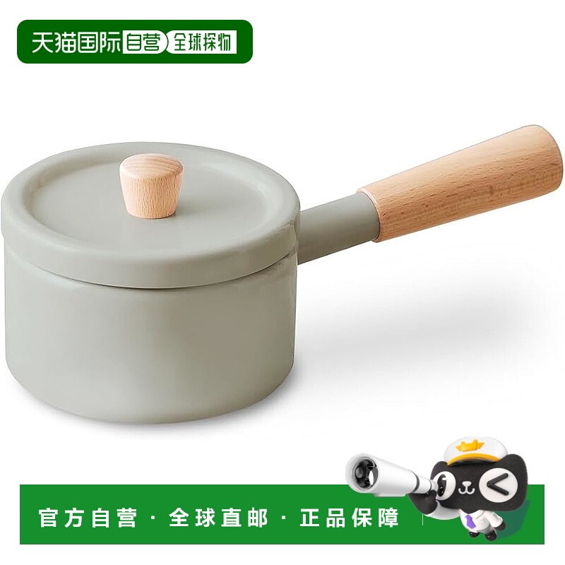 【日本直邮】Iris Ohyama爱丽思欧雅玛 奶锅14cm 暖灰MLKP-14