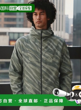 【日本直邮】ASICS 可折叠防水编织夹克 2011C641 披风绿色 L防风