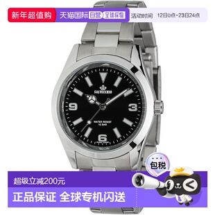 【日本直邮】CREPHA 男士防水指针手表 SV-AM266-BKS 银色