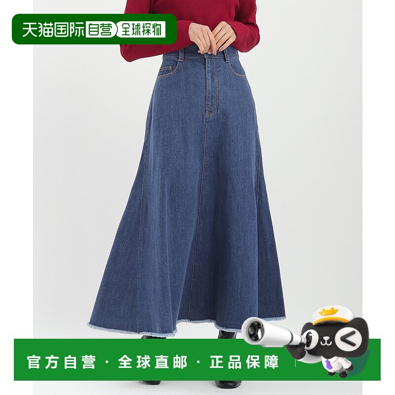 1h可退 日本直邮Andemiu 女装 修身显瘦 牛仔A字长裙 579830a字裙