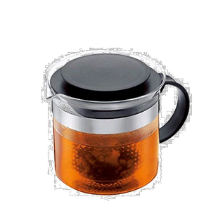 【日本直邮】BODUM BISTRO NOUVEAU玻璃茶壶 带滤茶器1.5L黑色187