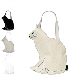 日本直邮ROOTOTE 手提包女士小号 EU.Deli.Oswarineko-A 黑白灰色