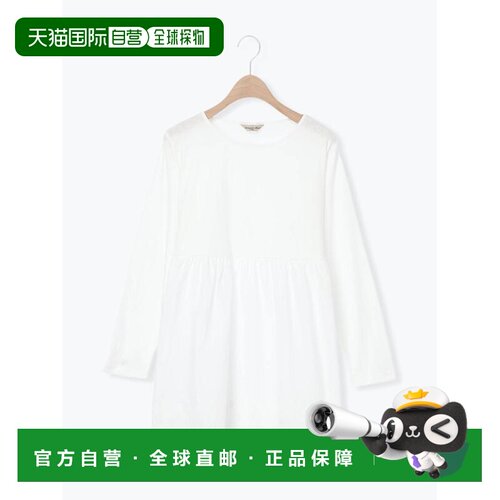 日本直邮Samansa Mos2 女装 纯棉长袖蕾丝下摆打【付后1h可退】