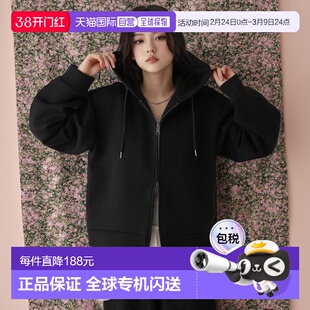 1h可退 日本直邮RAGEBLUE女装宽松W拉链针织连帽衫 刺绣设计春季