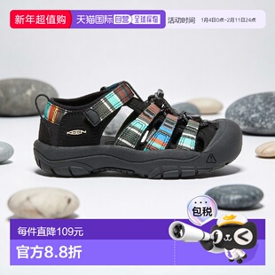 日本直邮KEEN Newport H2 简约休闲 耐磨透气 低帮 儿童户外鞋 黑
